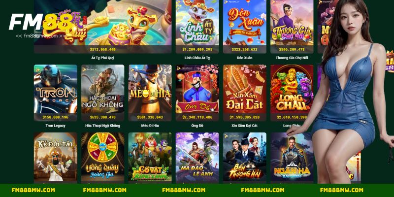 Các sản phẩm có tại sảnh Slots của nền tảng giải trí