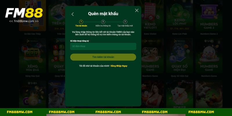 Quên mật khẩu Fm88 sẽ dễ xử lý với ứng dụng tiện lợi
