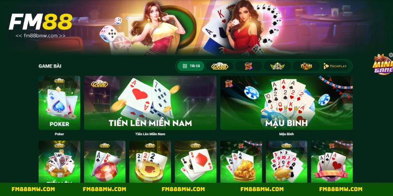Giới thiệu về sảnh game bài tại Fm88