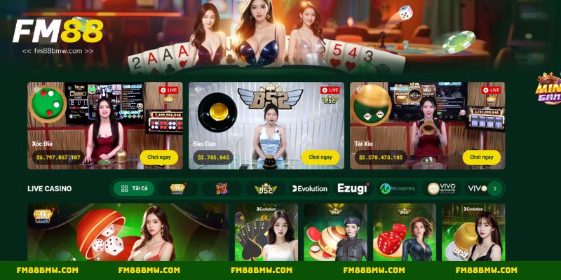 Giới thiệu về sảnh Live Casino tại FM88